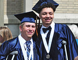 Nick Matthews, left, and Billie Webster are all smiles after the graduation ceremony at Seton Catholic Jr./Sr. High School in Richmond on June 4, 2017. (Submitted photo)