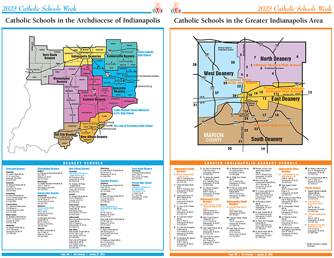 Photo: Maps of the Catholic Schools of the Archdiocese of Indianapolis