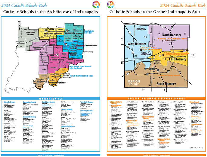 Photo: Maps of the Catholic Schools of the Archdiocese of Indianapolis