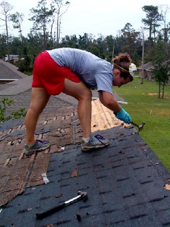 taking off a roof