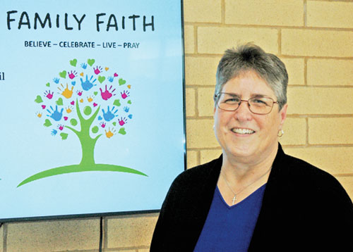 Pam Fleming’s dedication to leading people of all ages to a deeper relationship with Christ has led to her recently being named the recipient of this year’s Archbishop Daniel M. Buechlein Excellence in Catechesis Award—the highest honor the archdiocese bestows upon a faith formation leader—in honor of the late Indianapolis archbishop. (Photo by John Shaughnessy)