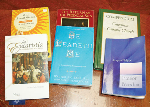 Here are several of the books that Criterion readers say have helped them deepen their faith and their relationship with God. (Photo by John Shaughnessy)
