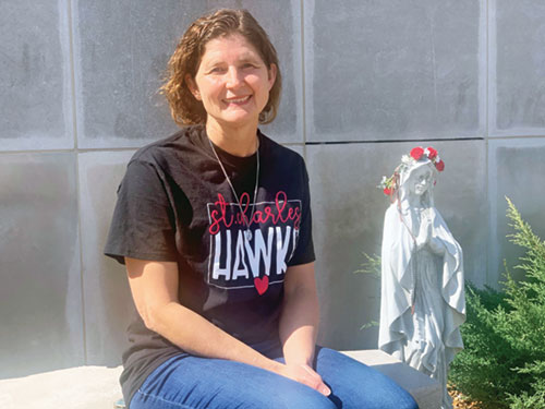 Christy Schmeckebier of St. Charles Borromeo School in Bloomington has been chosen as this year&rsquo;s recipient of the Saint Theodore Excellence in Education Award, the highest honor the archdiocese gives a Catholic school educator. (Photo by John Shaughnessy)