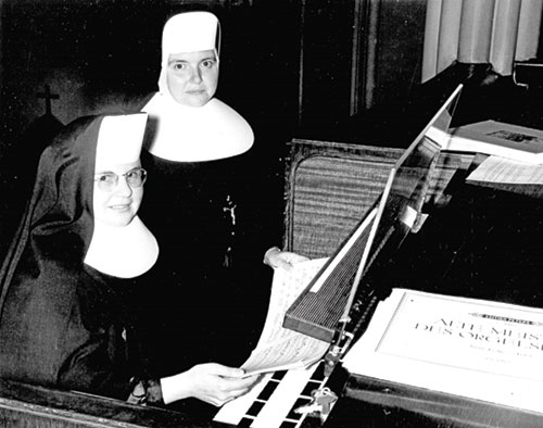 Sisters of St. Benedict from Our Lady of Grace Monastery in Beech Grove appear in this undated photo. The monastery in Beech Grove was established after sisters from the first women&rsquo;s Benedictine monastery in Indiana voted in 1953 to establish a permanent presence in Beech Grove.