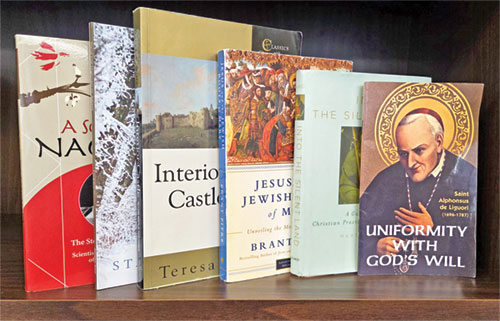 Variety of Catholic book covers (Photo by Brandon A. Evans)