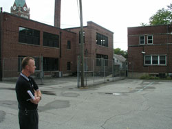 Bill Bickel on grounds of new facility