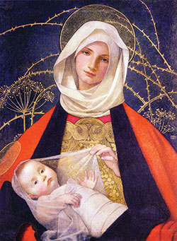 A painting of the Madonna and Child by Marianne Stokes. Photo courtesy of Wikimedia Commons