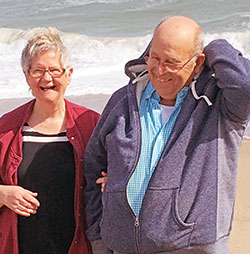 Pat and Larry Browne share a moment of joy from their 56 years of marriage. (Submitted photo)