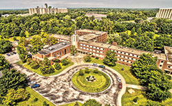 This overhead photo shows the Benedictine Our Lady of Grace Monastery in Beech Grave and much of its Benedict Inn & Retreat Center. The Benedictine sisters of the monastery recently announced that the retreat center will close on May 31, 2024, a new monastery will be built, and the old monastery and retreat center will be demolished during the next two years. (Submitted photo)