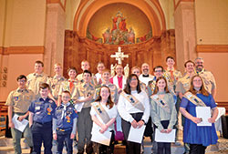 Shown are award winners of 2023 Scout Religious Emblems. (Submitted photo by Pamela Johns)
