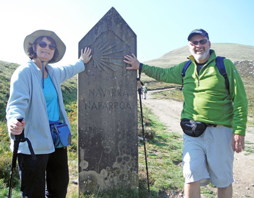 Bette and Larry Lindley had a special routine of praying for people as they walked the Camino in 2013. (Submitted photo)