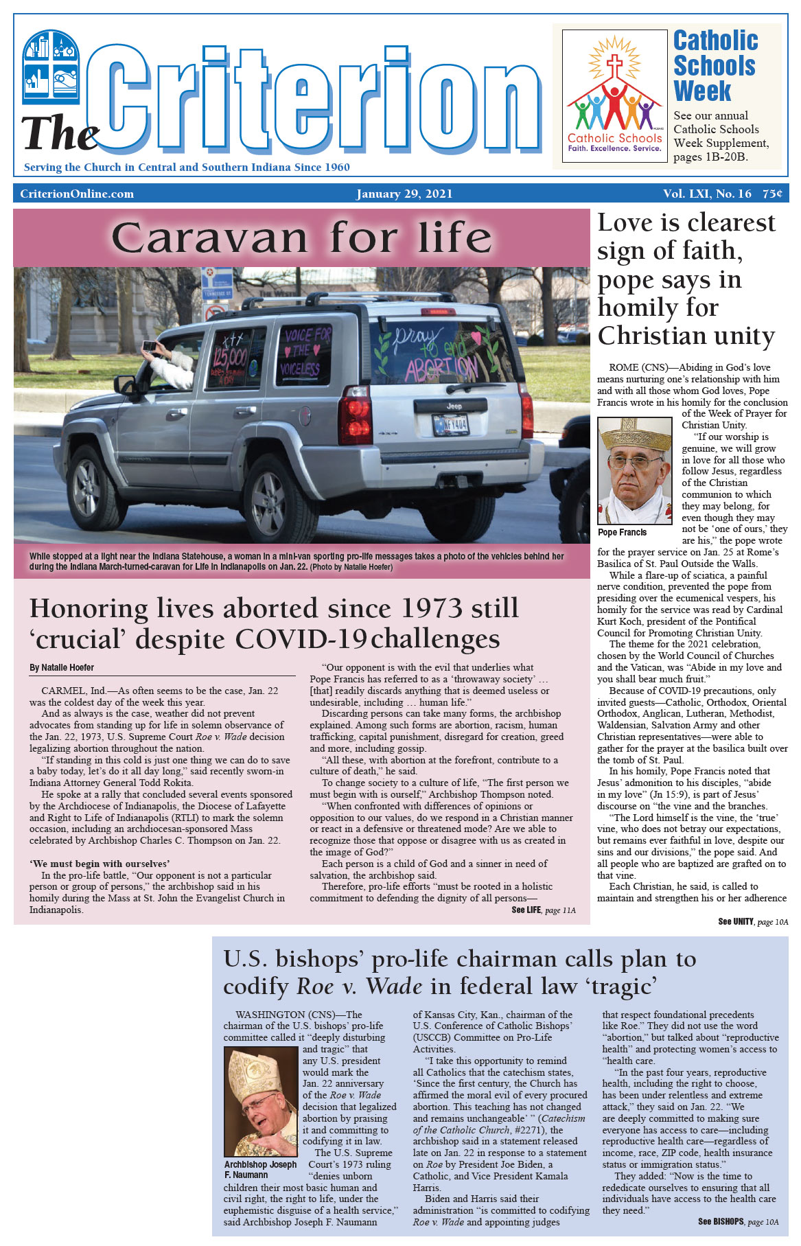 In the print issue of The Criterion (January 29, 2021)