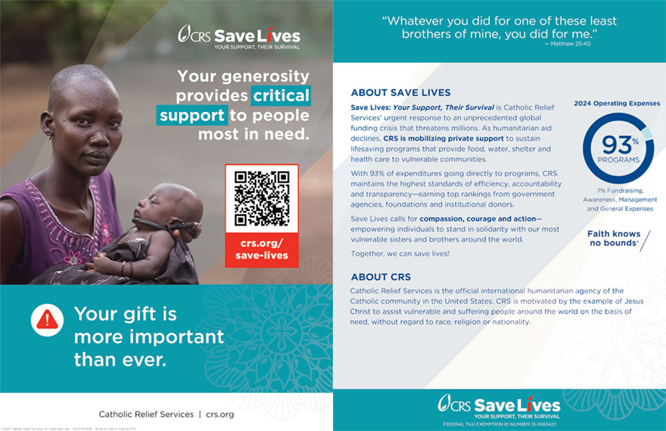 CRS Save Lives Campaign Flyer